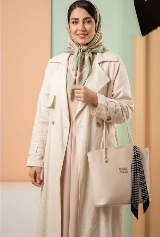 کیف زنانه شیک با اسکارف تزئینی
