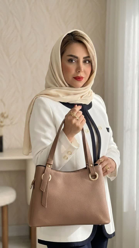 کیف دستی زنانه نسکافهای با متریال خارجی